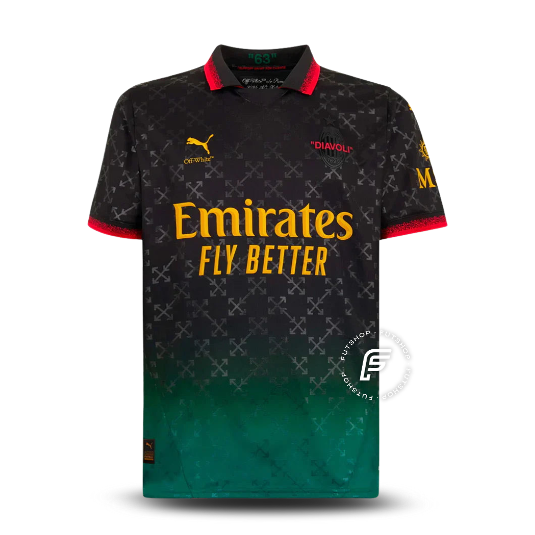 Camiseta AC Milan 25/26 Edición Conmemorativa - Negro - Versión Aficionado