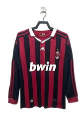 Camiseta AC Milan 09/10 I de Local - Manga Larga Versión Retro