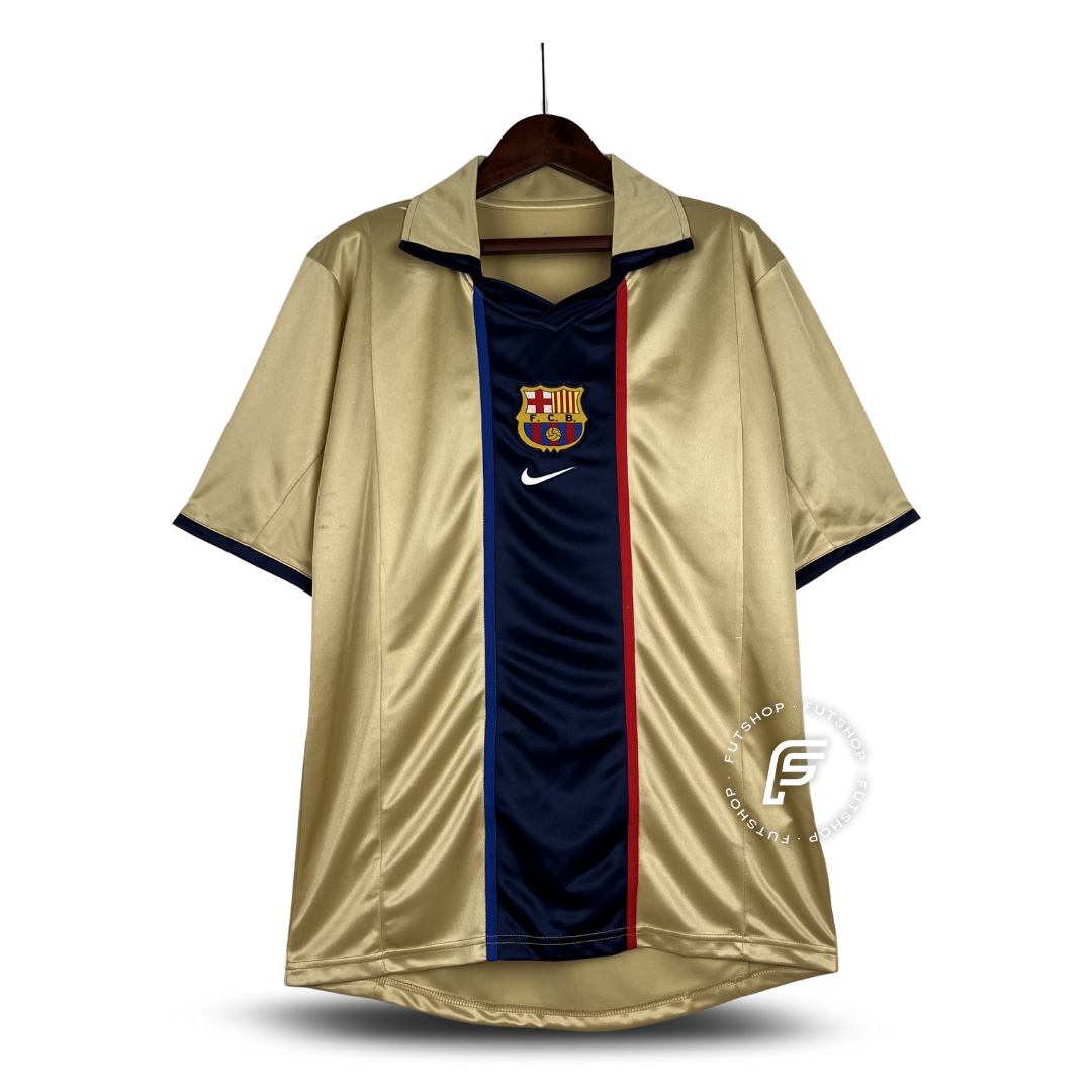 Camiseta Barcelona 01/02 II de Visitante - Versión Retro